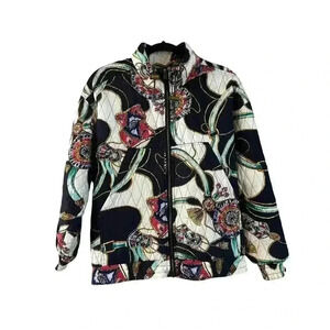 Robert Graham Multicolor Artistic Bomber Jacket